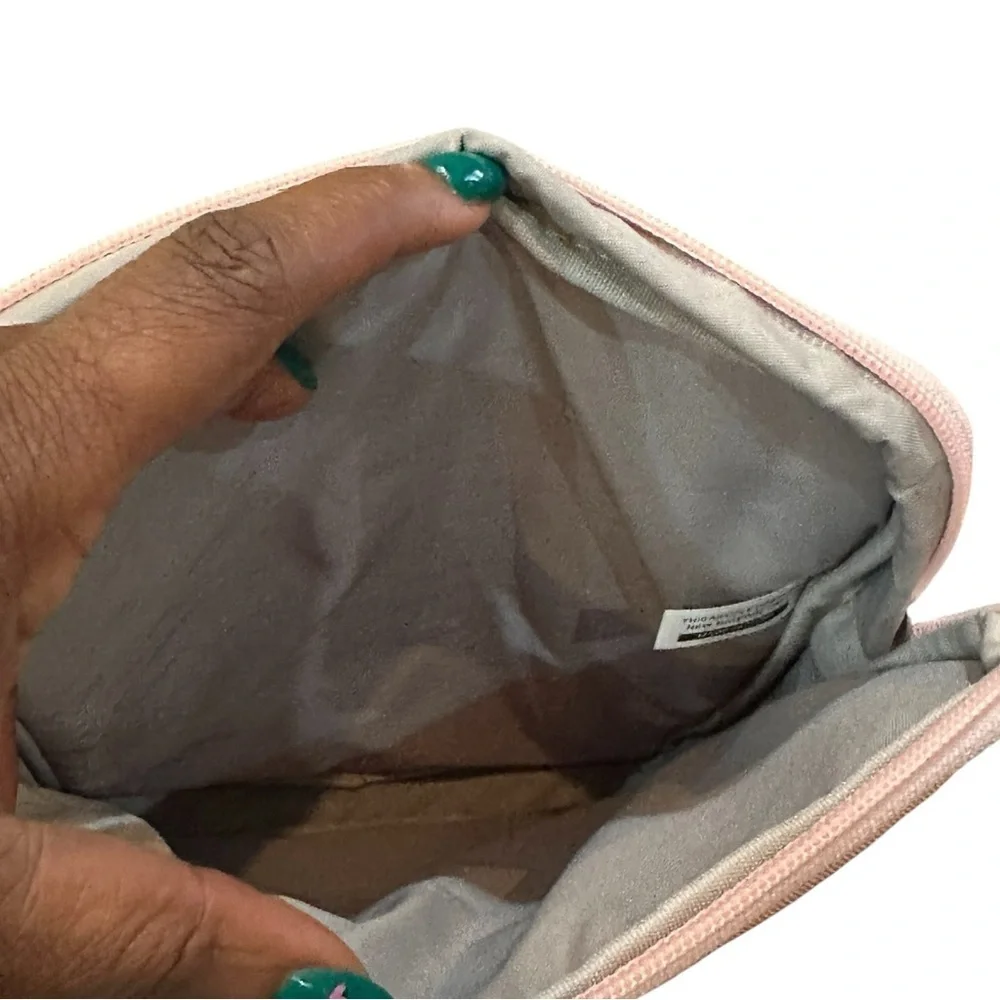 Compact Pink Messenger Bag for Men with Adjustable Gray Strap